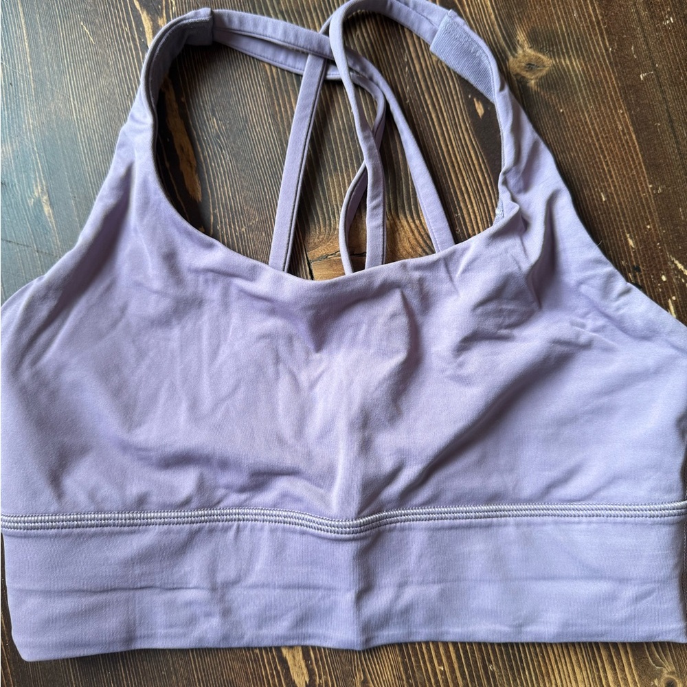 Lululemon energy, long line, Purple Strappy Sports Bra